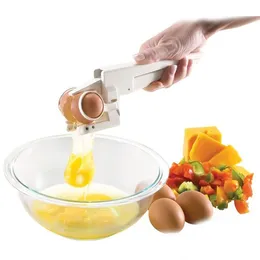 EZ CRACKER Egg Separator Dividers Popular Manual Eggs Cracker Cutter Holder Creative Kitchen Tools Free Shipping