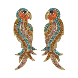 Wholesale- fashion designer exaggerated unique special cute animal design colorful diamond rhinestone crystal stud earrings for women girls