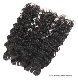 Elibess varumärke 300gr 14 "16" 18 "20" 22 "24" Djupvåg Mänskligt hår Tätt lockigt hårbunt Naturligt färg, gratis DHL