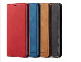 Original Forwenw Magnetic Leather Wallet Cases Bumper With Card Slot Flip Magnet Cover för iPhone14 12 13 13Pro XS Samsung S10 Huawei P20 P30