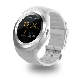 Y1 Akıllı İzle Reloj Relogio Bluetooth Akıllı Kol Destekler Telefon Çağrı SIM TF Kamera Sync Spor Izci Spor Bilezik Android için