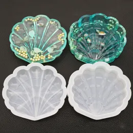 Seashell Silicone Shaker Mold DIY Urok Solft Clear Formy Handmade Shell Storage Boxes Epoxy Żywicy rzemiosło