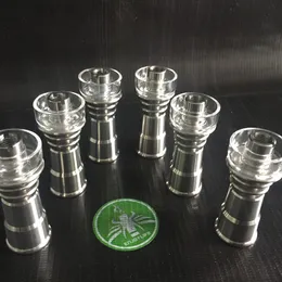 4 i 1 Domeless Titanium Nail Dabber Tool Universal Titanium GR2 Nails för manlig Kvinna 14mm 18mm Joint Bong Tillbehör Kvartsrätt