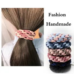 Koreański Rubberband Cute Twist Elastyczne Zespoły Do Włosów Włosów Liny Krawaty Dla Dziewczyn Kobiet Pałąk Akcesoria Do Włosów Gumy Scrunchies