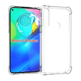 Cristal transparente à prova de choque caso protetora TPU para E7 E6s moto e 2020, o G Poder G stylus 2020 G8 Poder