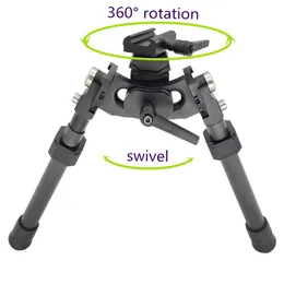 LRA Style Tactical Lightweight Long Range Noggrannhet Kolfiber BIPOD med roterande BIPOD Adapter för Sling Swivels