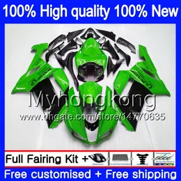 Body + 8Gifts для KAWASAKI ZX 6R 6 R 600cc ZX636 2007 2008 209MY.22 Top Green Black ZX636 ZX600 600 ZX6R 07 08 ZX 636 ZX6R 07 08 обтекатели