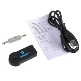 Factory 300pcs 3.5mm Streaming Bluetooth Audio Music Receiver Car Kit Stereo BT 3.0 Portable Adapter Auto AUX A2DP for Handsfree Phone MP3