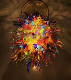 Lamps Italian Colorful Murano Large Chandelier LED Lights Style Hand Blown Glass Art Pendant Light Lighting