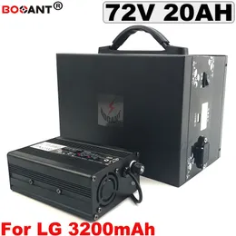 72v 20ah E-Bike Lithium Batteri för original LG 18650 + A Metal Box Scooter Batteri Pack för BAFANG BBS 1800W Motor Gratis frakt