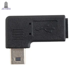 USB Micro 5Pin Female to Mini 5Pin Male 90 Degree Angle right Adapter Converter