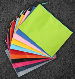 Borsa con cerniera impermeabile a 11 colori all'ingrosso A4 sacchetti di matita in tela File tasca pura colore multifunzionale borse di cancelleria bolsa de papeleria briefpapier tas