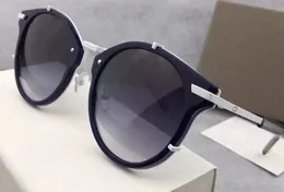 Luxury-Sunmmer Style HOMME 0196S Round Metal Sunglasses Black/Blue Glasses Eyewear Unisex Brand New with Box