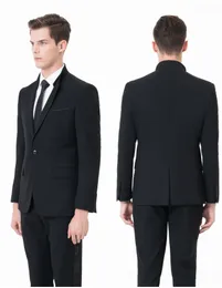 2019 Modest Ślub Tuxedos Groomsmen Nosić Slim Fit Męskie Garnitury Biznesowe Smokciany Smokingi 2-częściowy Garnitur (Kurtka + Spodnie) Dostosowane