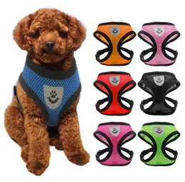 Soft Dog Harness and Leash - Padded Breathable Mesh Pet No Pull Harness, Reflective Comfort Puppy Vest for Small Medium Dogs Outdoor Running Training
