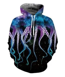 New Fashion Harajuku Style Casual 3D Printing Hoodies Galaxy Spave Octopus Men / Women Autumn and Winter Sweatshirt Hoodies Coats BW0176