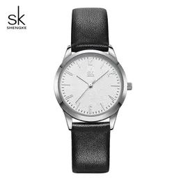 Shengke Fashion Leather Men Couple Watches Set Luxury Lovers Quartz Memale Male Wrist Watch reloj Mujer Hombre＃K90032517