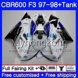 + Serbatoio per HONDA KONICA blu caldo CBR600FS CBR600RR CBR600 F3 1997 1998 Corpi 290HM.65 CBR 600 F3 FS CBR 600F3 97 98 CBR600F3 97 98 Carenatura