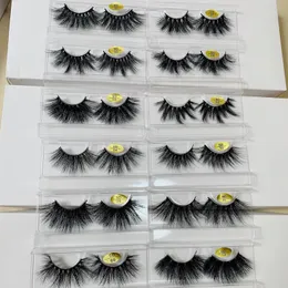 25 mm long 3D mink lashes hair false eyelashes to make eyelash lengthening version by hand 10 sets