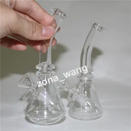 Cachimbos de água bong de vidro plataforma de óleo bongos de água feminino 10mm dab rigs com tigela ferramentas de dabber de tubo de silicone