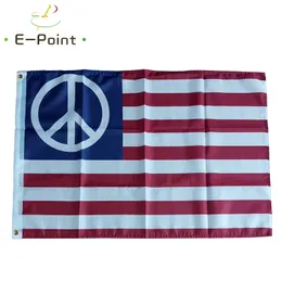 Bandiera del segno di pace americano USA 3 * 5 piedi (90 cm * 150 cm) Bandiera in poliestere Bandiera decorazione casa volante giardino Bandiera Regali
