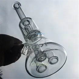 Bong UFO perc Four filters bongs heady quartz banger water pipe dab rig glass pipes oil rig wax dabber smoking accessories hookahs