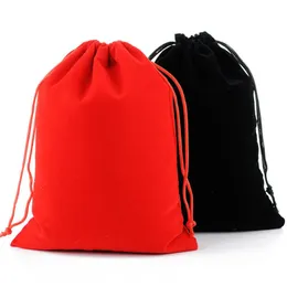17x23CM Large Drawstring Bag Wedding Favor Jewelry Makeup Packaing Gift Velvet Pouch Bag Free Shipping LX8630