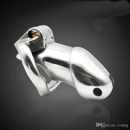 Senaste Design Stainless Steel Male Chastity Device Adult Long Cock Cage Curve Cock Ring BDSM Sexleksaker för män Förhindra onani