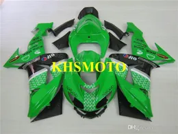 KAWASAKI Ninja için enjeksiyon kalıp Motosiklet Fairing kiti ZX10R 06 07 ZX 10R 2006 2007 ABS Yeşil siyah Marangozluk seti + hediyeler KX12