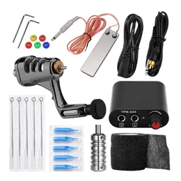 New Complete Rotary Tattoo Machine Set For Shader Liner Quite Motor Tattoo Powe Supply Gun Needles Accesories Supplies Permanent Makeup