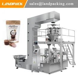 Chocolate Premade Stand Pouch Fill And Seal Machine