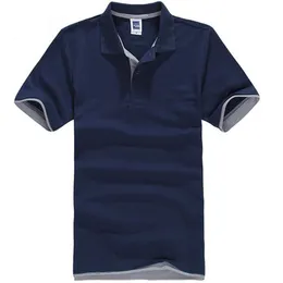 Męskie letnie koszule Dorywczo bawełniane jednokolorowe koszulki polo Oddychająca koszulka z krótkim rękawem Biznesowe męskie nowe ubrania