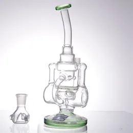 新しいデザインビーカーシャワーヘッドガラスボンホーカーズDABオイルリグheady Recycler Bubbler Percの水道管