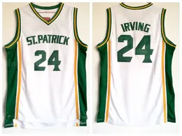 Basketball ST Patrick 24 Kyrie Irving Jersey 11 Chino Hills Huskies Lonzo  Ball Lamelo Ball White Green Uniform, Men's, Breathable, Quick-Dry