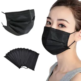 Dust Masks 1pcs Black Face Mask Disposable Mask Universal Mask Black Mouth Masks