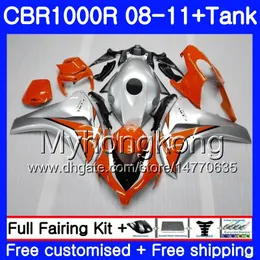 Ciało + zbiornik dla Honda CBR1000 RR CBR 1000 RR 08 09 11 277HM.25 CBR1000RR Orange Silver 08 09 10 11 CBR 1000RR 2008 2009 2011 2011