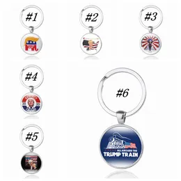 2020 REELECT Trump Keyring Time Gem Keys Chain US Flag Pendant Key Buckle Fashion Keychain ZZA1753