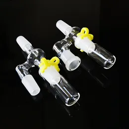 Glass Reclaim Ash Catcher Adapter 14 mm 18 mm Männlich Weiblich Joint Drop Down Reclaimer mit Kunststoffclip Raucherzubehör