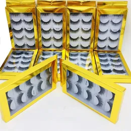 NEW 5 Pairs Mixed Style Fake 3D Mink Hair Eyelashes False Eyelashes Handmade Natural Long Eyelash Fluffy Lashes Reusable 6d Mink Lashes