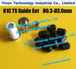 d = 0,9 mm K1C TS Guide Set (guia 1pc + 1pc collet + 1pc spacer + 10pc seal rubber) para Sodc K1C, Charmilles SH2, Madra BT-2 3562022,0224032,663562022
