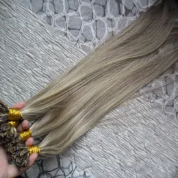 10"-26" HEISSE Keratin-Haarverlängerungen, gerade brasilianische Echthaarverlängerungen mit Stabspitze, 200 g U-Spitzen-Haarverlängerungen, menschliche Kapseln