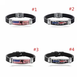 Trump 2020 Armband Donald Förvara Amerika Bra igen Rostfritt Stål Silikon Armband Armband Trump Armband Kvinnor Män Smycken