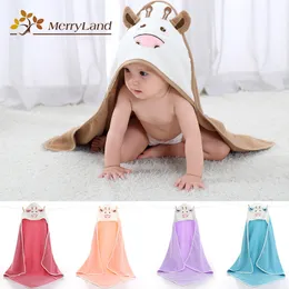 1psc Comfortable Baby Bathrobe Cute Animal Cartoon Babies Blanket Kids Hooded Bathrobe Toddler Baby Bath Towel