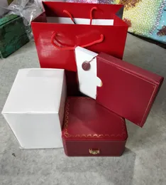 Ny Red Square Box Watch Box Original Men's Watch Box inuti och utanför273L