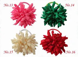 50 Stück 3,5" Whirl Korker Pferdeschwanz Haargummis Halter Streamer Corker Haarschleifen Clip Cheer Bows Quaste Curly Ribbon Bow Haargummis PD006