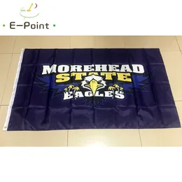 NCAA Morehead State Eagles 폴리 에스테르 깃발 3ft * 5ft (150cm * 90cm) 깃발 배너 장식 비행 집 정원 야외 선물