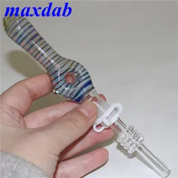 10mm Mini Hookah Nectar Pipe Collectors Kit med kvarts Nail Oil Rig Water Pipe Glass Bongs Hookah Collector