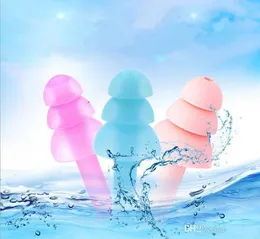 2020 heta silikon öronproppar simmare Mjuka och flexibla öronproppar för att resa Sova Minska brusörsplugg 8 färger