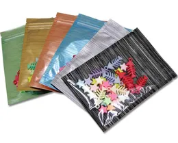 Multi Color Resealable Zip Mylar Torba Przechowywanie Żywności Torby foliowe Aluminiowe Worki Pakowane Worki Walkorowe Wouch Przód Wyczyść
