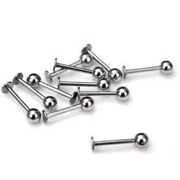 10pcs 18G Ball Lip Ring Nose Ear Bar Stud Stainless Steel Piercing Body Jewelry Wholesale